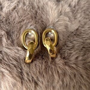 Gold Tone Chain Link Earrings
